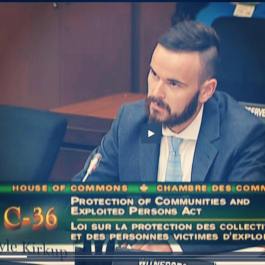 Kyle appearing before the House of Commons Standing Committee on Justice and Human Rights | July 2014